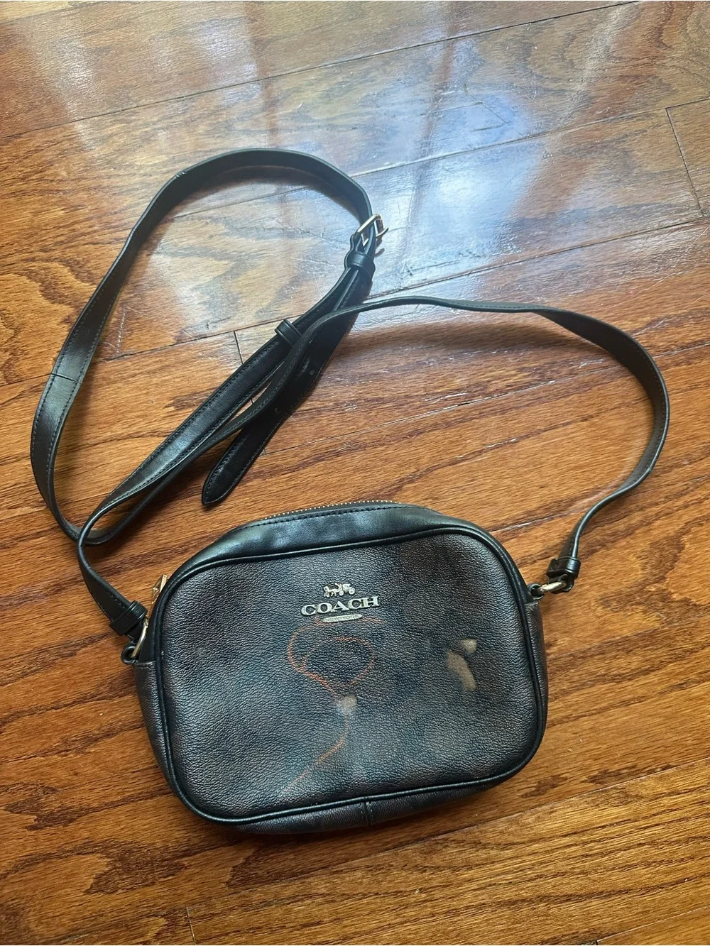 Coach Jamie Signature Coated Canvas Leather Camera Bag